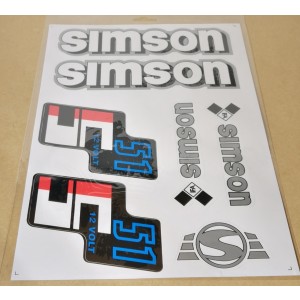 Nálepky Simson S51 12V Kpl